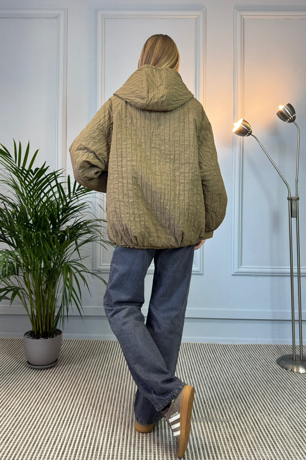 Pikowana kurtka w kolorze khaki