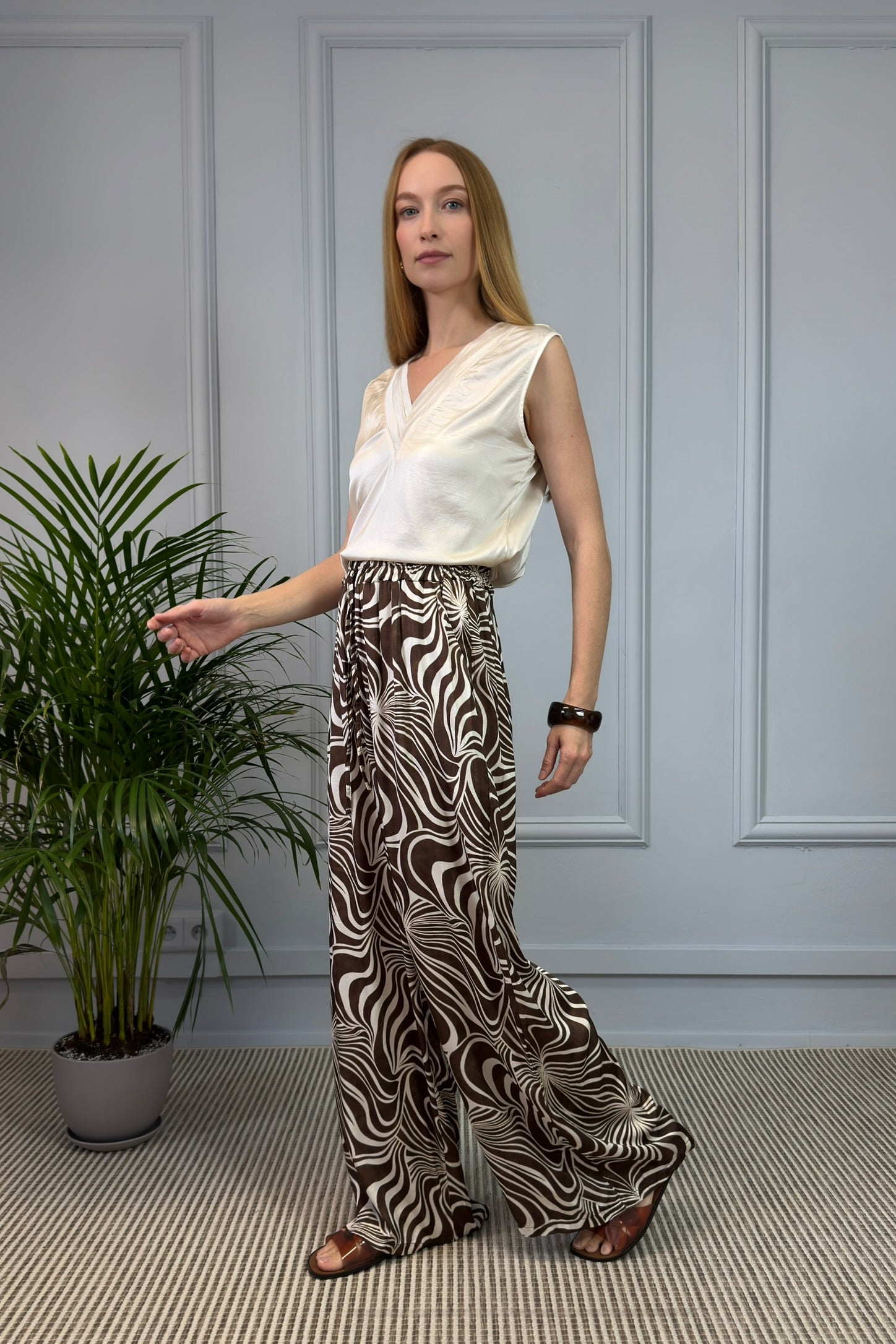 Eleganckie spodnie z wzorem