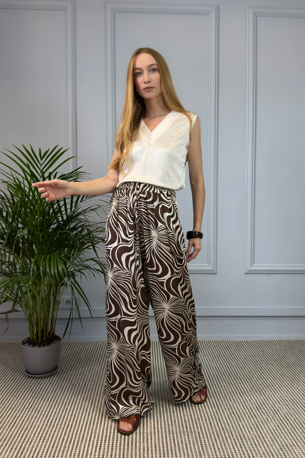 Eleganckie spodnie z wzorem