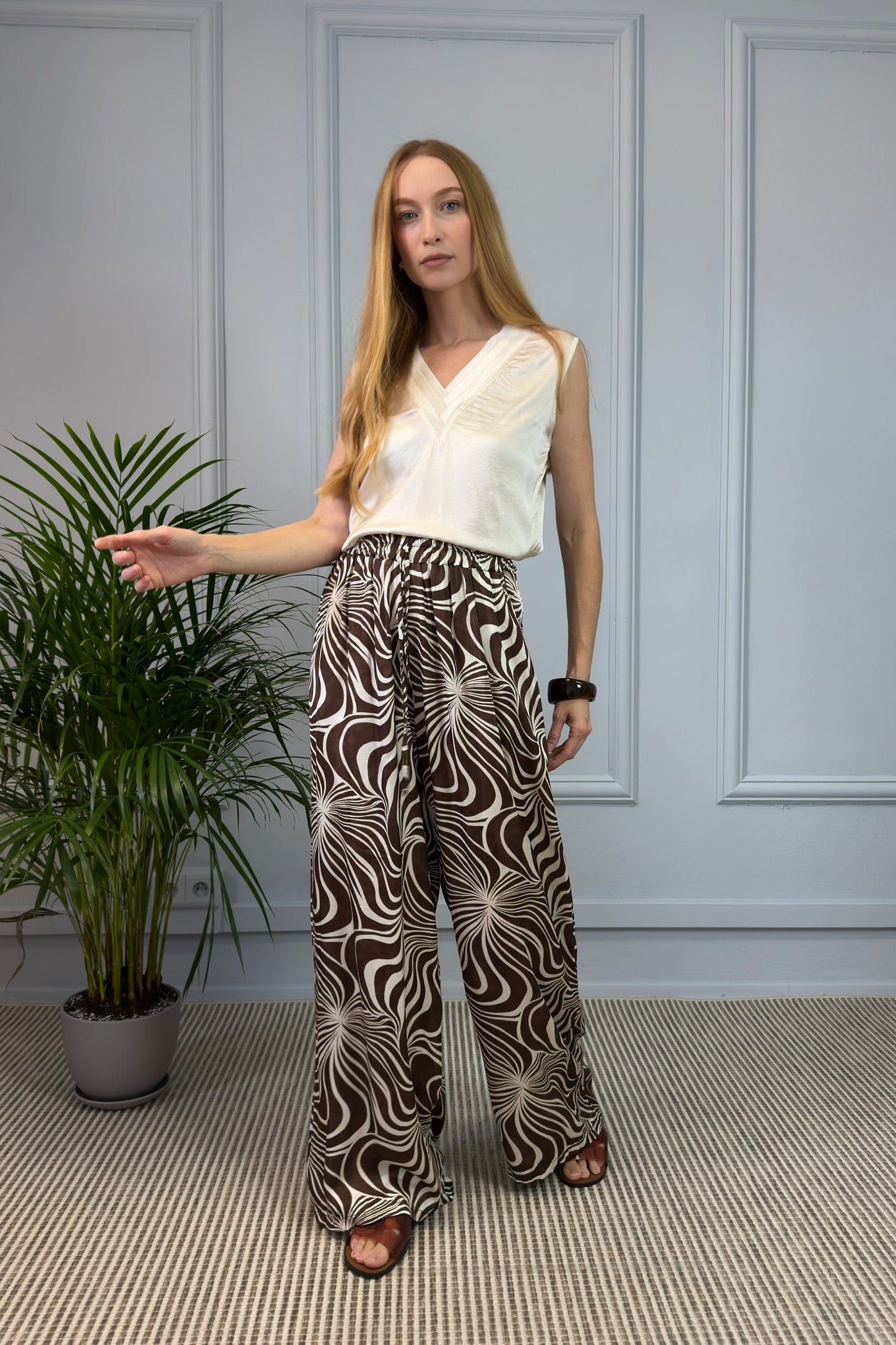 Eleganckie spodnie z wzorem