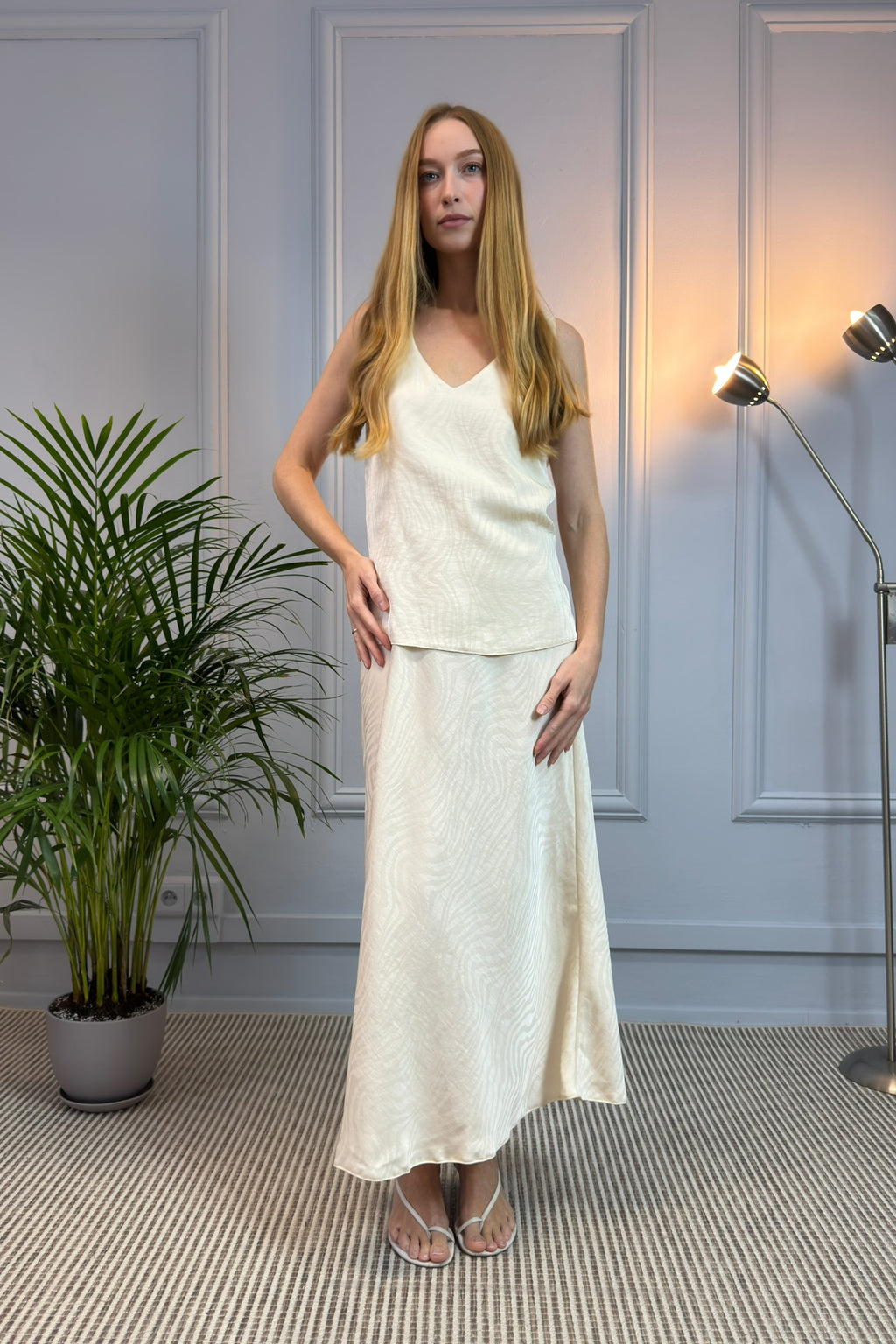 Gładki satynowy komplet