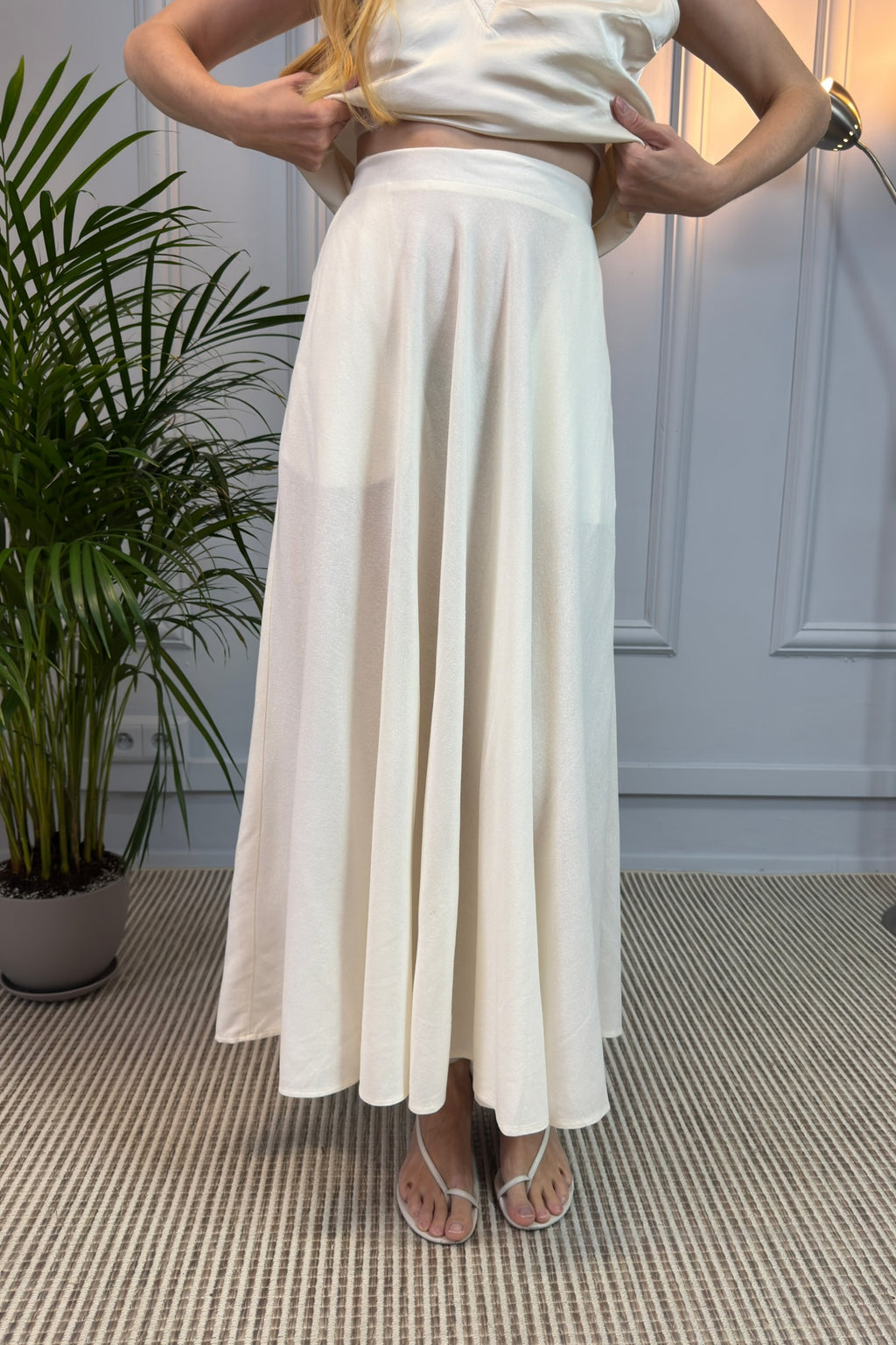 Lniana Spódnica Maxi