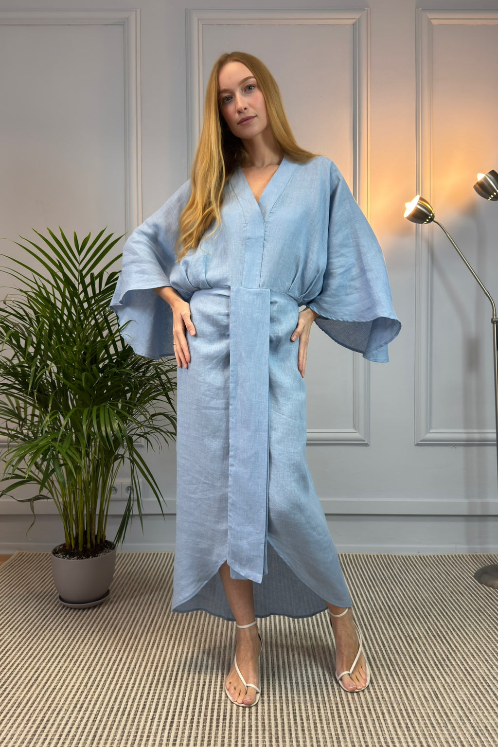 Lniana Sukienka Kimono