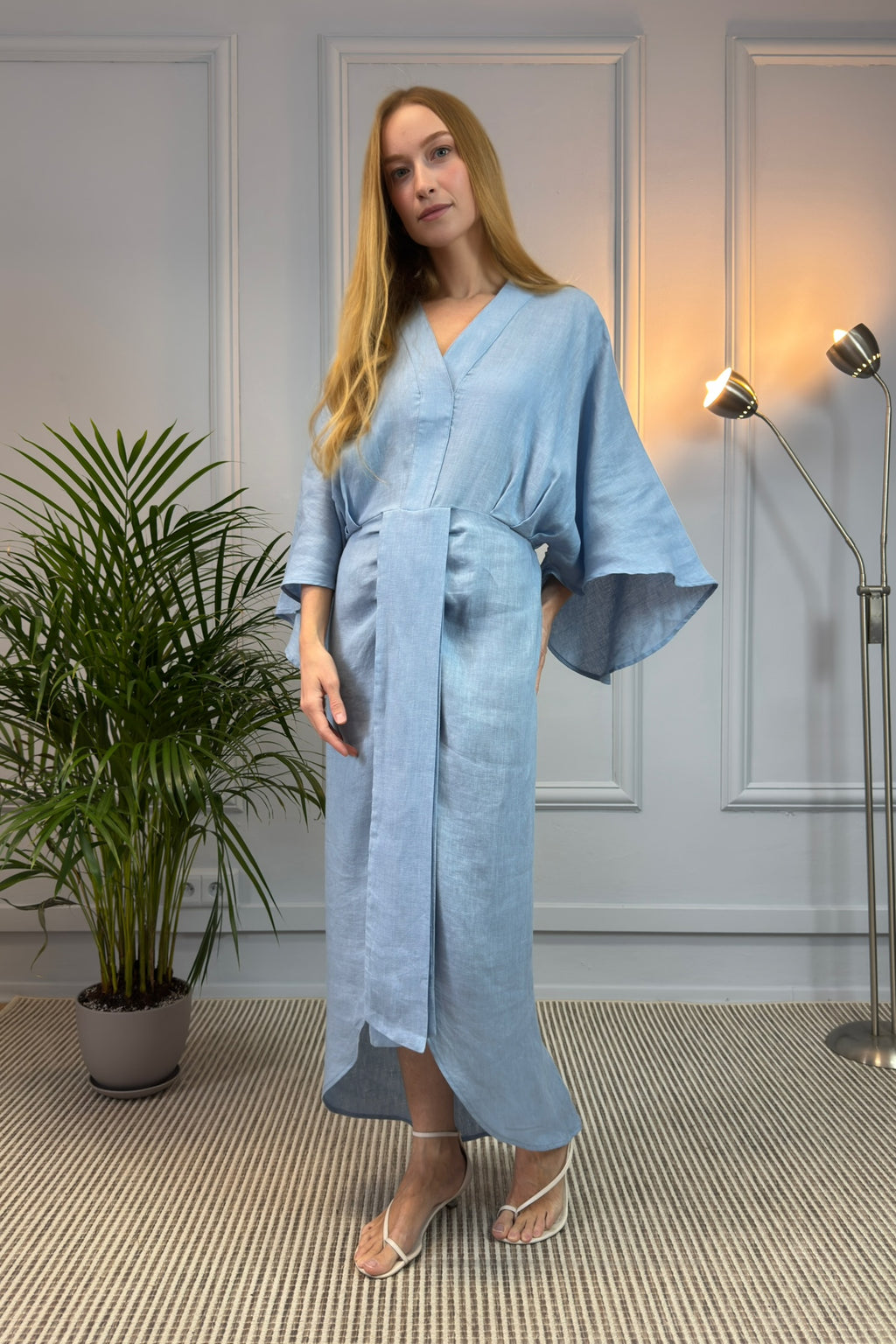 Lniana Sukienka Kimono