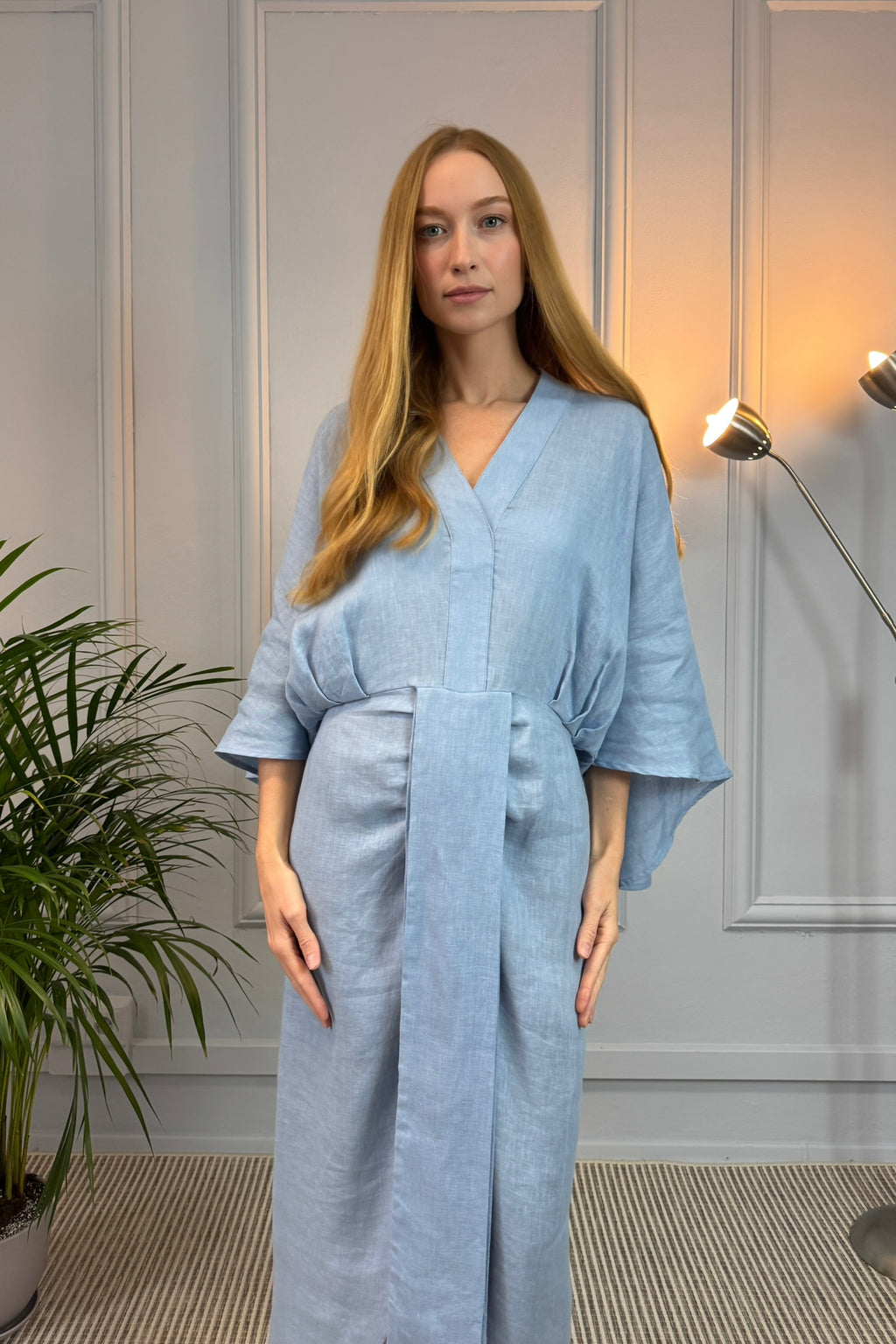 Lniana Sukienka Kimono