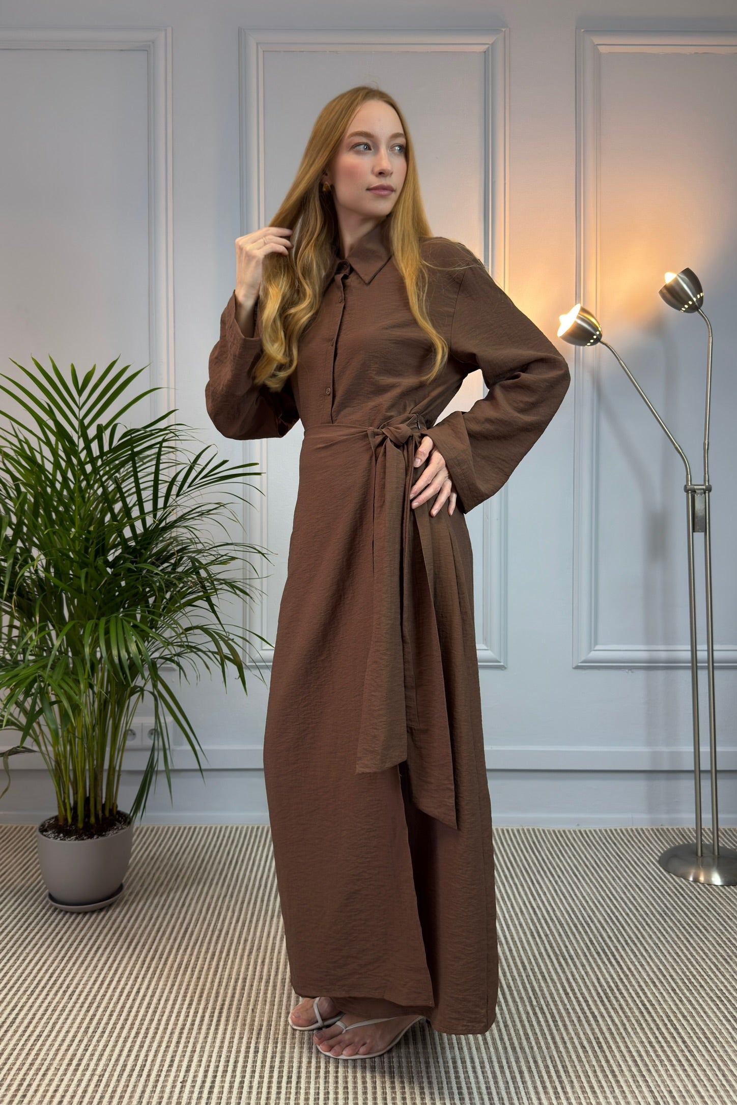 Komplet koszulowy ze spódnicą maxi