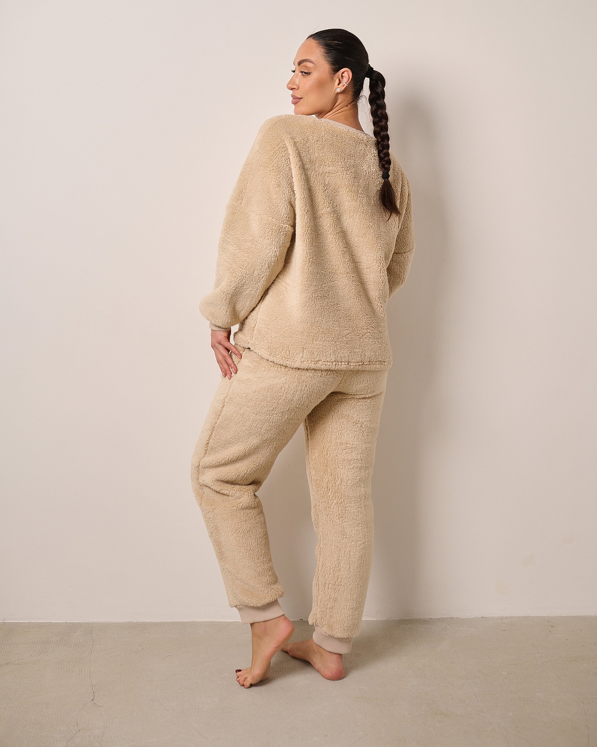 Pluszowy komplet teddy: bluza + spodnie