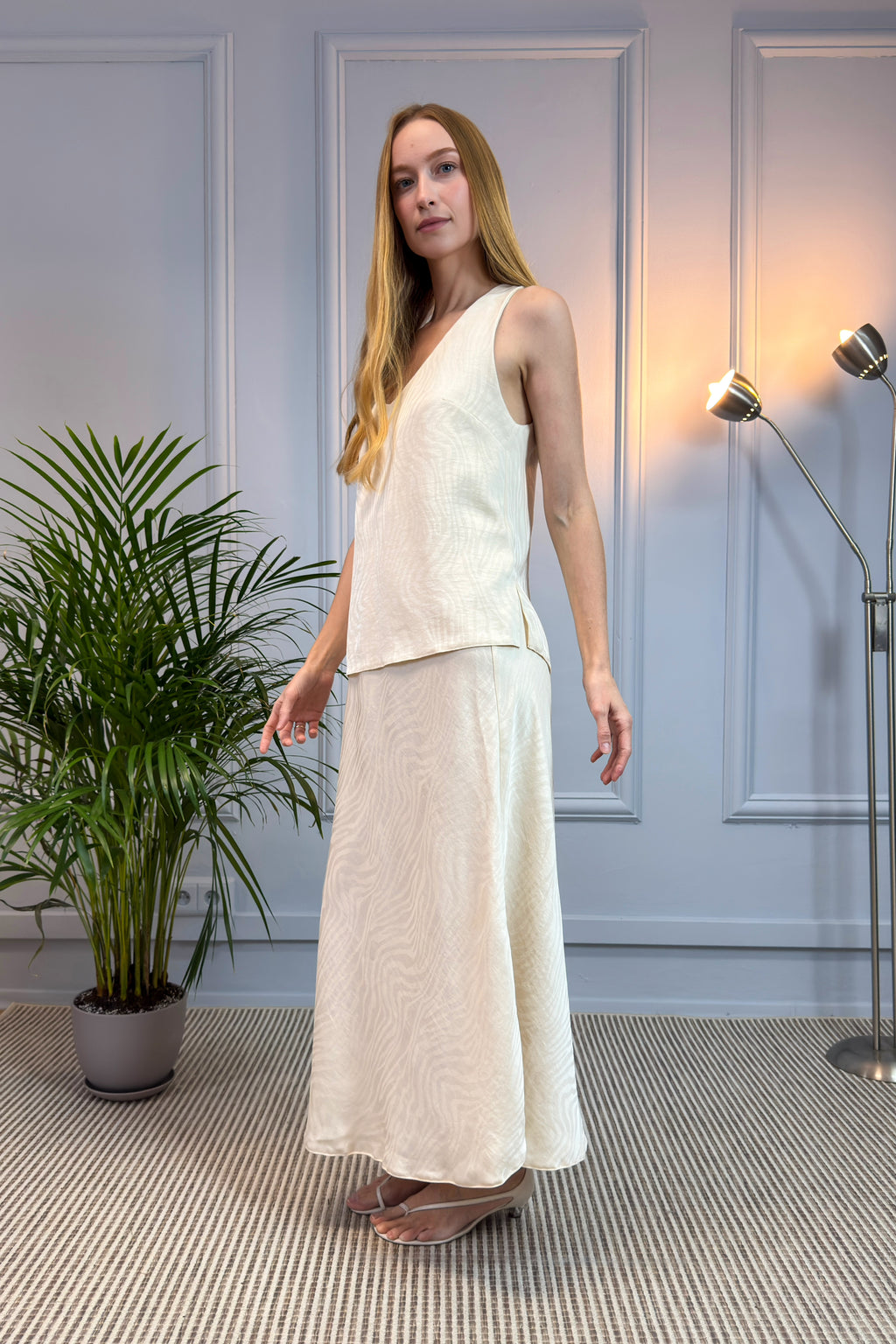 Gładki satynowy komplet